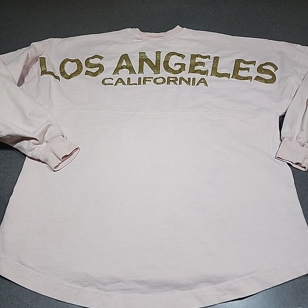 Spirit Jersey Los Angeles LA Long Sleeve Shirt Light Pink Womens sz small